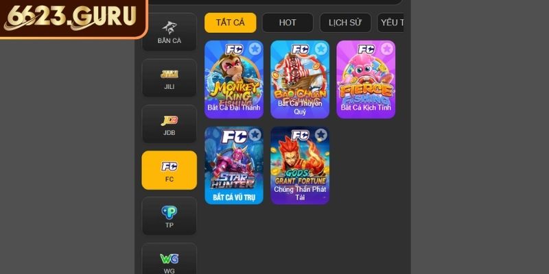 Khám phá nhà cung cấp game Bắn Cá FC tại 6623
