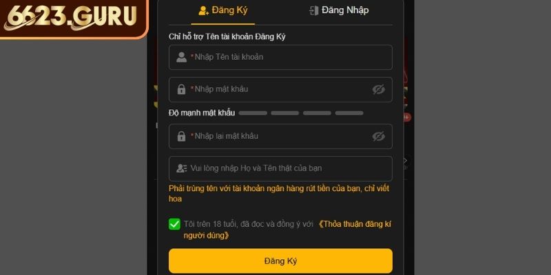 Đăng Ký 6623 - Bước Khởi Đầu An Toàn Cho Hành Trình Giải Trí 2 Đăng ký 6623 trên điện thoại