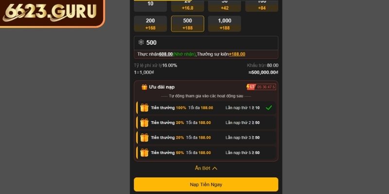 Luôn kiểm tra lịch sử nạp